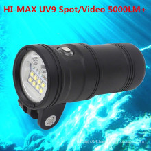 Scuba Diving LED Wide Angle Video Camera Dive Light Underwater 150M